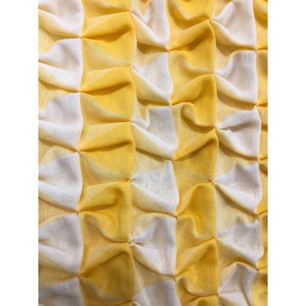 Vtg Baby Blanket Quilt Satin Trim 38" x 45" Rag Doll Theme‎ Smocked Smocking - Picture 11 of 12